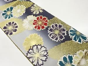 花模様織出し袋帯